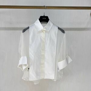 🚩steal authentic Dior Sheer White Women's Blouse